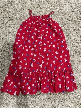 Old Navy Red Floral Button-Front Sundress